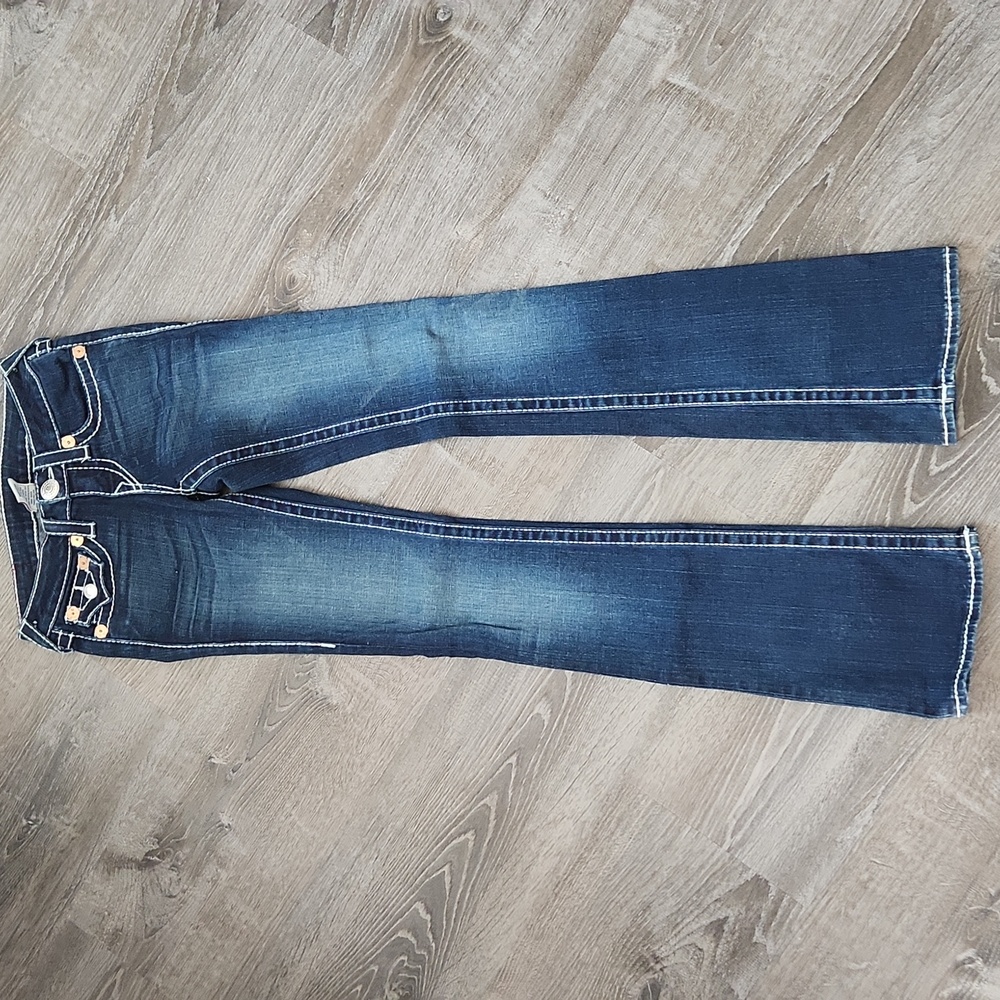 Authentic True Religion Jean's with White Stiches Size 24